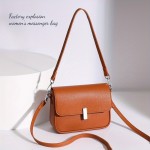 Women'S Genuine Leather Crossbody Bag - Minimalist Small Square Purse with Zipper Closure, Elegant Everyday & Formal Handbag, Durable Oil-Tanned Edges, Easy