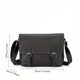 Men'S Genuine Crossbody Bag - Sleek Black Versatile Shoulder & Handbag with Adjustable Strap, Multiple Compartments, and Secure Zipper Closure for Casual or Professional Use, Crossbody Purse, Business Casual Bag, Textured Finish