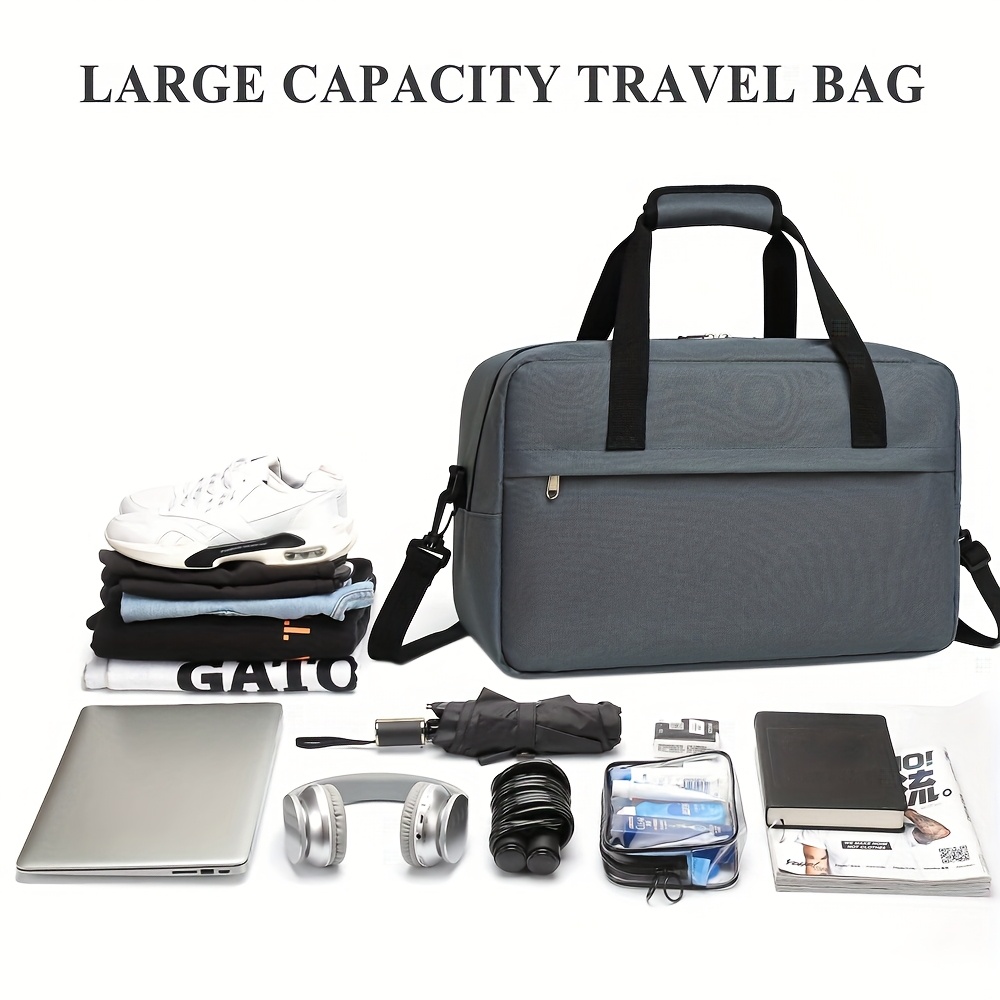 1pc Unisex Travel Bag, Carry-on Luggage Bag, Sports Handbag, Single Shoulder Crossbody Bag, Fitness Bag with Suitcase Cover