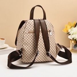 Stylish Women's High Quality Synthetic Leather Backpack - Soft Shell Lightweight Travel Bag with Multiple Pockets, Adjustable Straps & Charms (Bright Pink/Coffee Brown/Terracotta/Black), Casual Daypack, Backpack for Travel