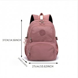 Women'S Minimalist Backpack - Lightweight Everyday Backpack with Snap Closure, Spacious Main Compartment & Front Pocket - Durable Polyester Bag for Women, School, Travel, Work, Commute - Elegant Red Backpack for Everyday & Formal Use, Backpack for Travel, Work Essentials, Sleek Design, Sturdy Construction, Daily Commuters, Casual Style, Highquality Fabric, Office Workers, Travel Essentials, Commuter Backpack, Reliable Clip, Busy Professionals