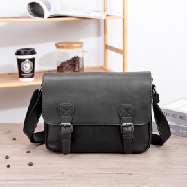 Men'S Genuine Crossbody Bag - Sleek Black Versatile Shoulder & Handbag with Adjustable Strap, Multiple Compartments, and Secure Zipper Closure for Casual or Professional Use, Crossbody Purse, Business Casual Bag, Textured Finish